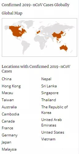 美国CDC绘制的发病地图