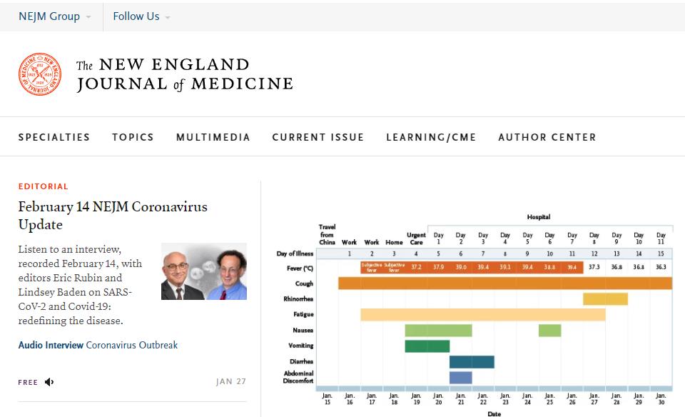 《新英格兰医学杂志》新冠肺炎论文加入CNKI OA倡议